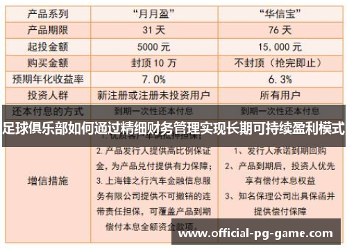 足球俱乐部如何通过精细财务管理实现长期可持续盈利模式